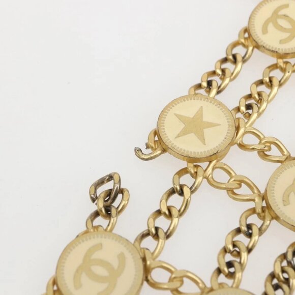 CHANEL Chain Belt metal Gold CC Auth 159438SAM main image 8
